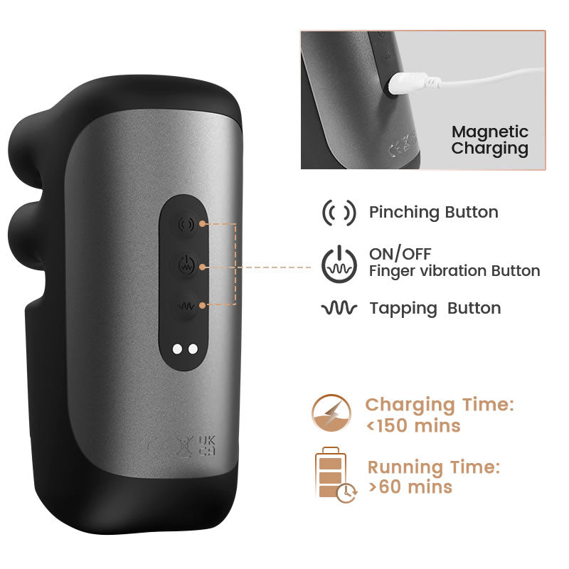Automatic Finger Pinchin & Beat for Massage Therapy Penis Vibrator