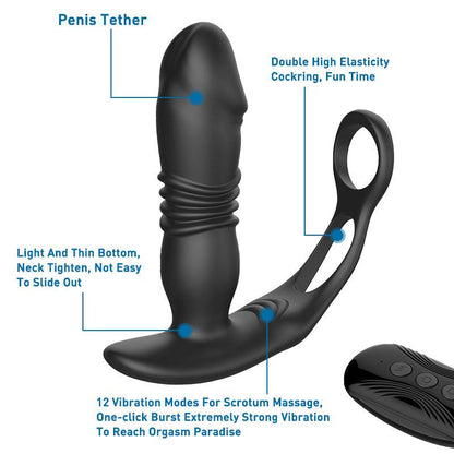 Prostata Vibrator 3 Stoßen 12 Vibration - Seekheart