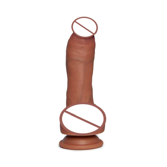 Realistic dildo with plump testicles 3.5 CM