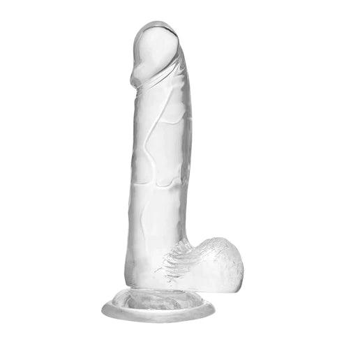 Transparentes handbetriebener Dildo mit Saugnapf - Seekheart