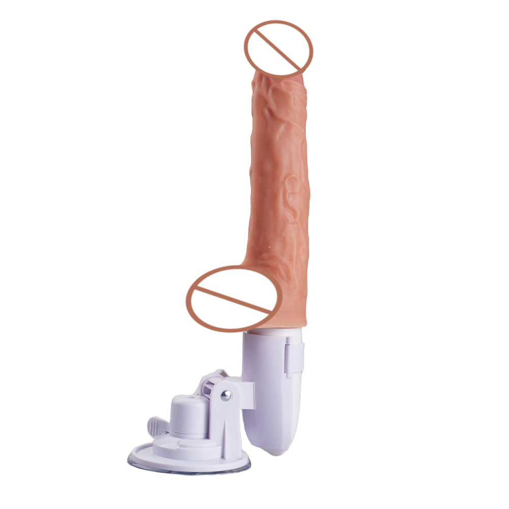 4-in-1 multifunctionele dildo met 145 &deg; draaibare zuignap