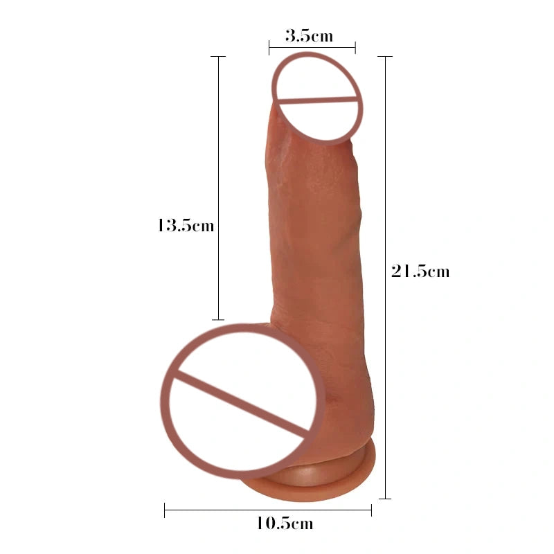 Dildo realistico con testicoli paffuti 3,5 cm